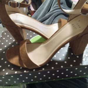 A New Day Women's Brown Suede Block Heels